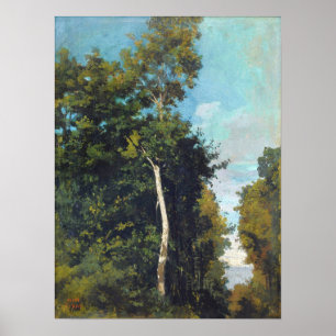 Corot - Forest On The Grace Coast In Honfleur Poster