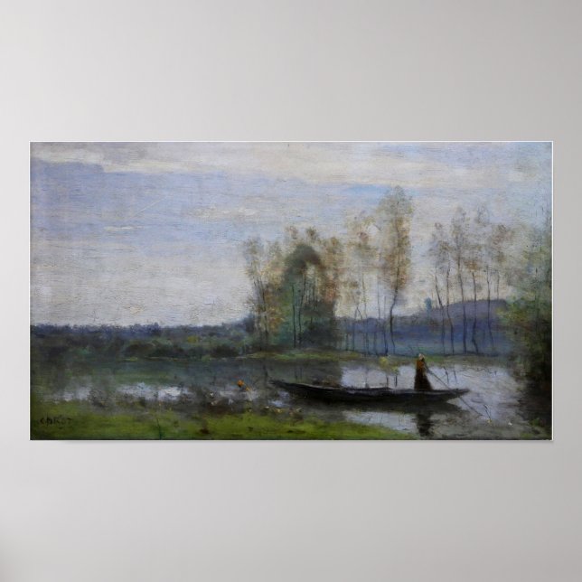 Corot - Marseille The Boat 1865 Poster (Front)