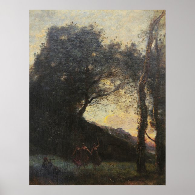 Corot - The Dance Of The Shepherd (Evening) Poster (Front)