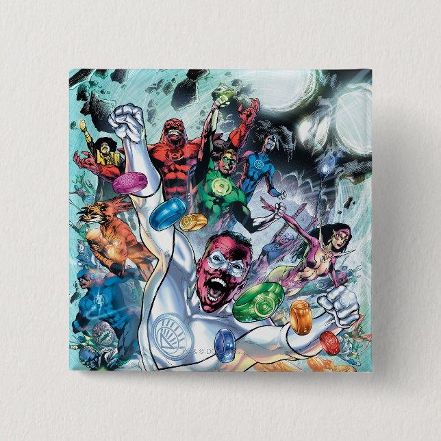 Corp Group with Rings 2 Inch Square Button (Front)