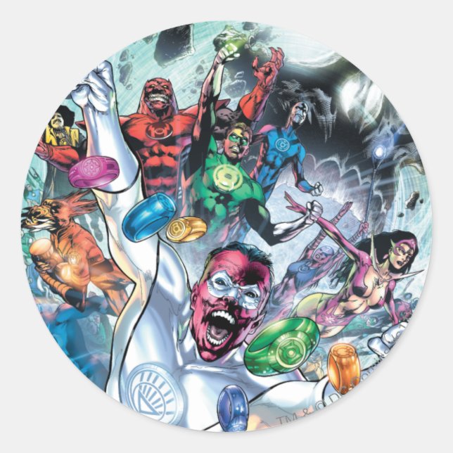 Corp Group with Rings Classic Round Sticker (Front)