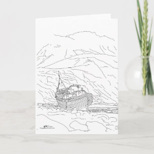 Corpach Shipwreck Scotland Card