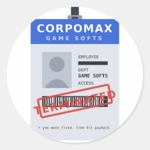 CorpoMax Game Softs - Terminated Sticker
