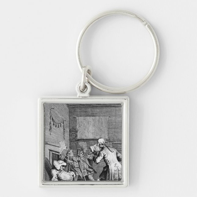 Corporal Trim reading a sermon Keychain (Front)