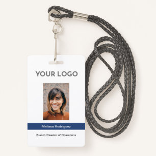 Corporate Blue Employee Photo ID Badge