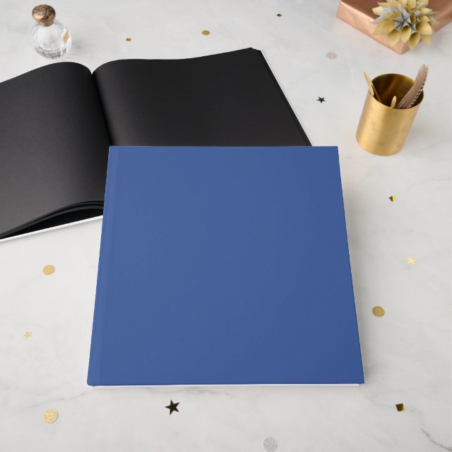 Corporate Blue Guest Book – Customizable (Front Open)