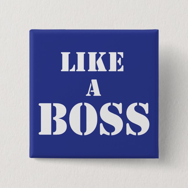 Corporate Boss 2 Inch Square Button (Front)