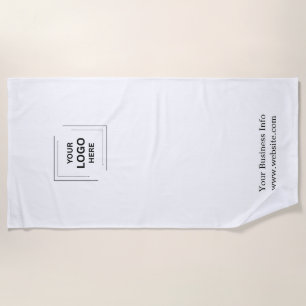 Corporate Branding   Business Logo Minimalist Beach Towel