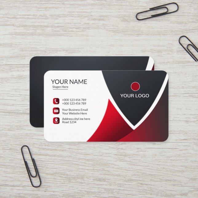 Corporate Business Card Design (Front/Back In Situ)