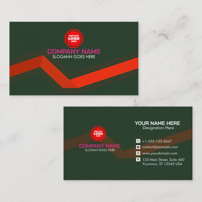 Corporate Business Card Personalized Template (Front/Back)