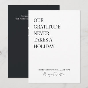 Corporate Business Christmas Personalized QR Code Holiday Card