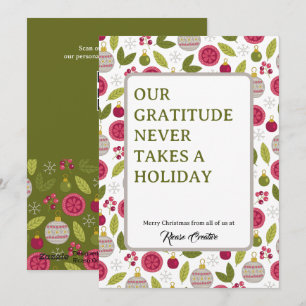 Corporate Business Christmas Personalized QR Code Holiday Card