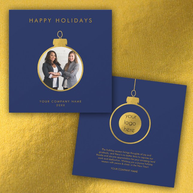 Corporate Business Logo Christmas Photo Card (Corporate Business Logo Christmas Photo Card)