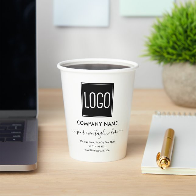 Corporate Business Logo Paper Cups (Insitu)