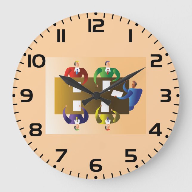Corporate Business Meeting Team Collaboration Large Clock (Front)