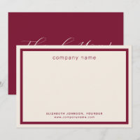 Corporate Business Modern Burgundy Cream