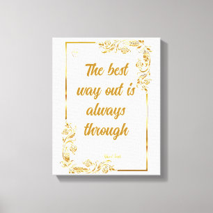 Corporate Business Motivation Frost Typography Canvas Print