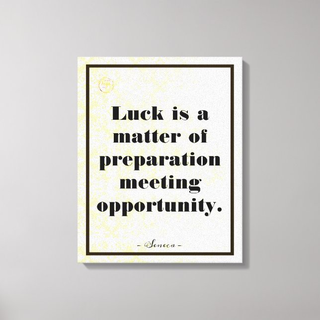 Corporate Business Motivation Seneca Typography  Canvas Print (Front)