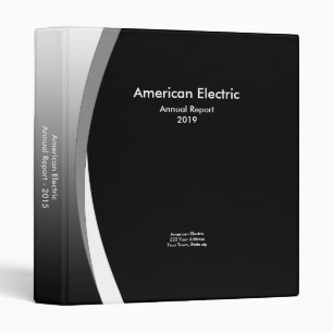 Corporate Business Report Binder in Black, Grey