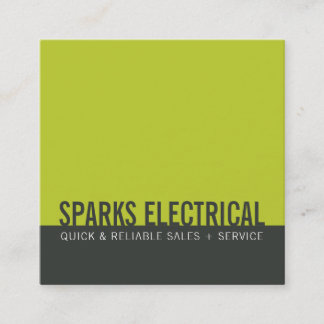 CORPORATE CARD minimal modern bold block grey lime