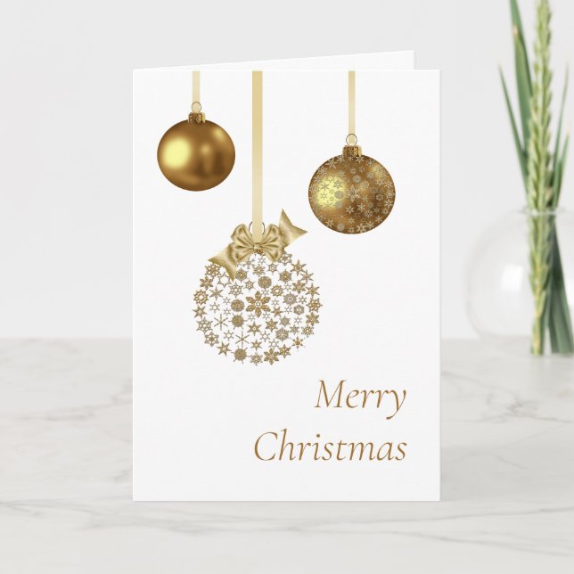 Corporate Christmas Card with Ornaments and verse. (Front)