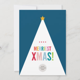 CORPORATE CHRISTMAS festive modern minimal tree Holiday Card
