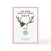 Corporate Christmas Logo Face Mask Reindeer Name