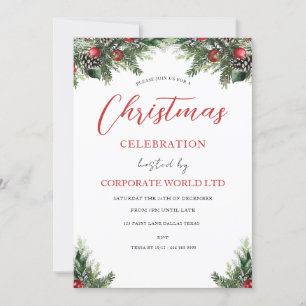  Corporate Christmas Party Celebration Invitation