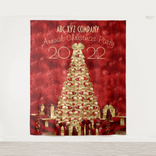 Corporate Christmas Party Photo Booth Backdrop Tapestry