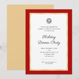 Corporate Christmas Party Simple Classic Invitation