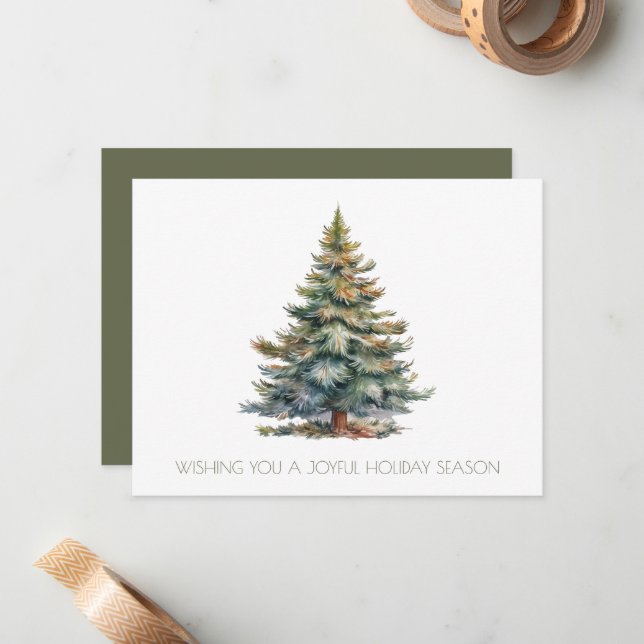 Corporate Christmas Tree Card (Front/Back In Situ)
