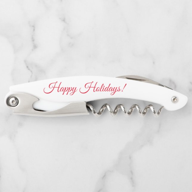 Corporate client Christmas gift wine bottle opener (Front)