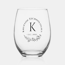 Corporate clients monogram Bulk gifts Stemless