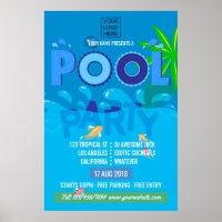 Corporate/Club Summer Pool Party Invitation