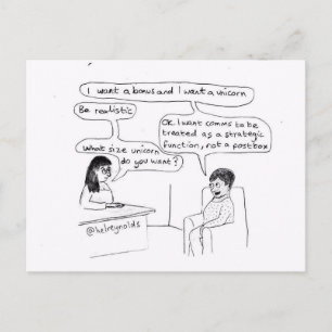 Corporate Communications Unicorn Postcard