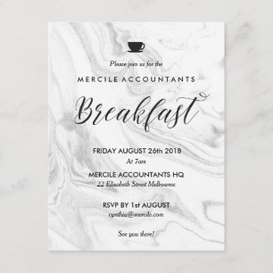 Corporate Company Business Work Breakfast Invitation
