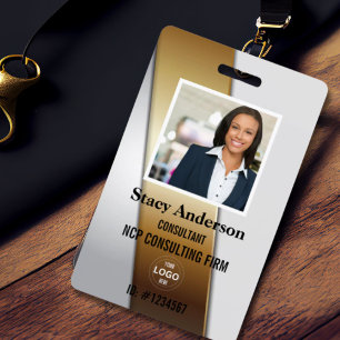 Corporate Company Logo Employee Name Photo ID Badge