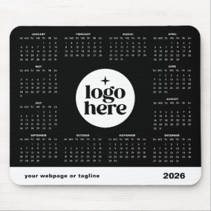 Corporate Custom Business Logo 2026 Calendar Mouse Pad