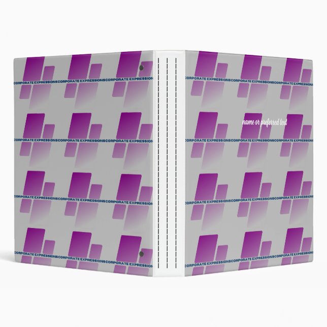 Corporate Customizable With Logo Pattern And Name  Binder (Background)