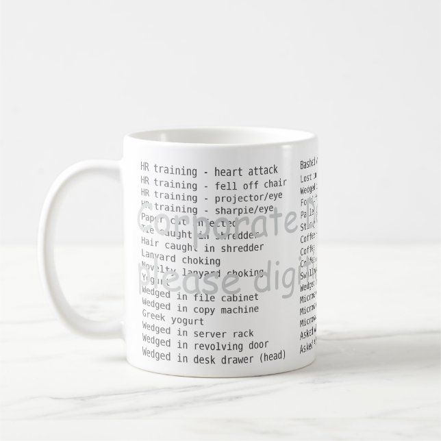 Corporate death reports mug (Left)