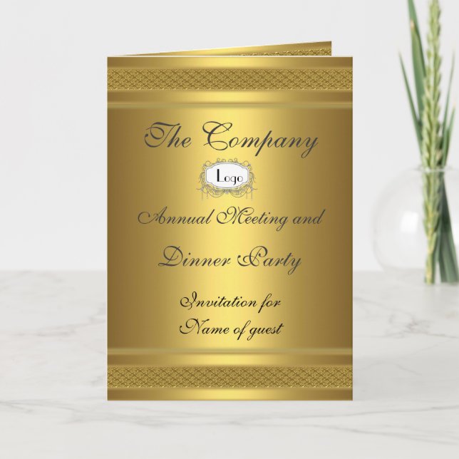 Corporate Dinner Party Add your logo Invitation (Front)