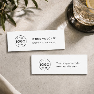 Corporate Drink Voucher   Company Event Logo Card