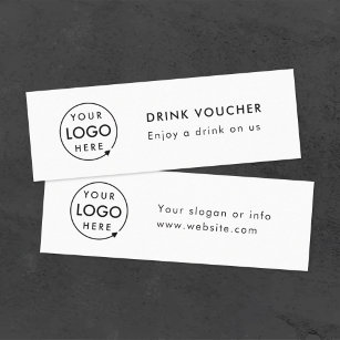 Corporate Drink Voucher   Company Event Logo Card