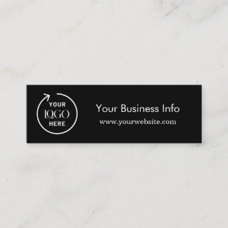 Corporate Drink Voucher | Minimalist Black Mini Business Card