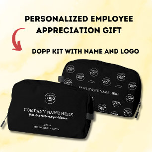 Corporate Employee Appreciation Gift logo pattern Dopp Kit