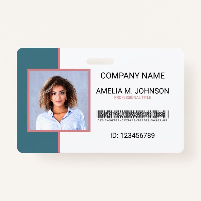 Corporate Employee Photo ID Badge (Front)