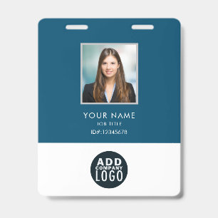Corporate Employees Photo Barcode Business Logo Badge