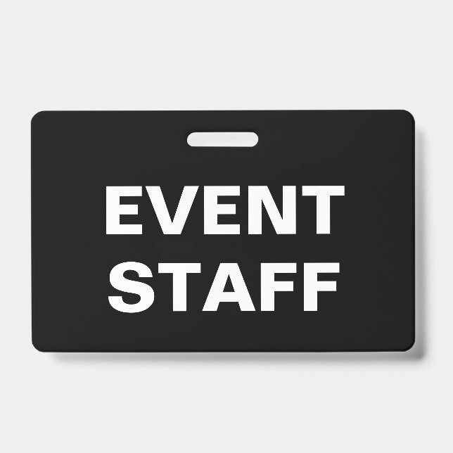 Corporate Event Staff Badge (Front)
