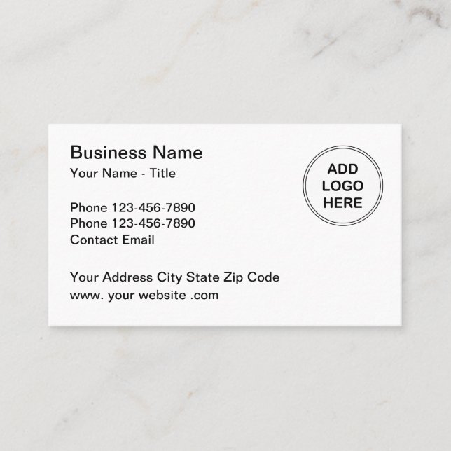 Corporate Executive Logo Ready Business Cards (Front)