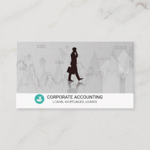 Corporate Finance   Accounting   Stock Charts Business Card